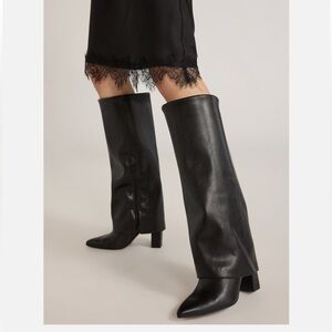 Sleek Black Heeled Boots
